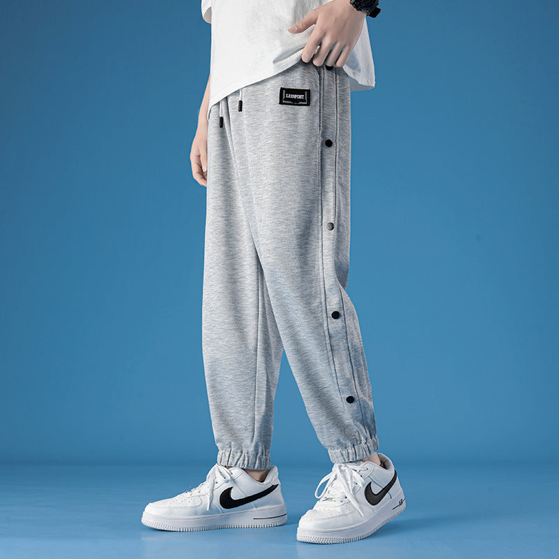 Grey Sweatpants Men's Fashion Brand Ankle Banded Sports Pants Spring and Summer Loose