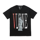 Vlone T Shirt Big V Statue Of Liberty Maychao Hip-Hop Street Men And Women Couple T-Shirt Casual
