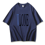 Vlone T Shirts Summer Men'S Printed Casual Short Sleeve
