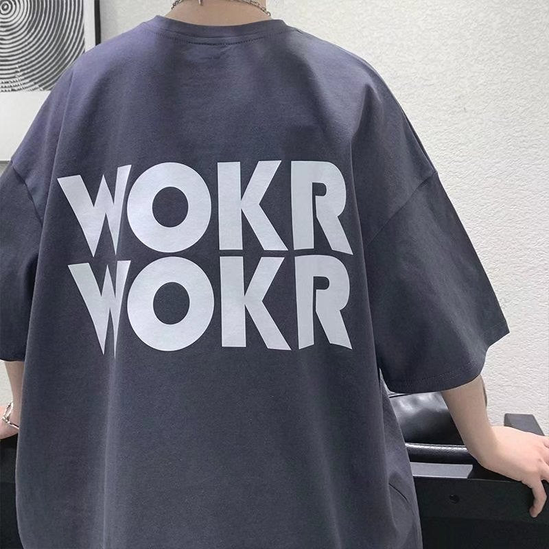 Men T-Shirts Letter Print Loose