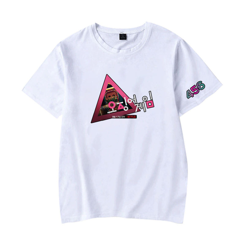 Squid Game Costume Squid Game round Six Printed Short-Sleeved T-shirt