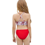 Children Swimsuit Printed Strap High Waist Bikini Swimsuit for Women