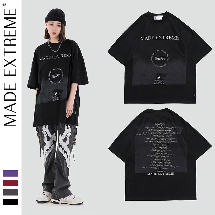 Y2g Shirts for Boys Spring and Summer Short Sleeve Street Men and Women Loose T-shirt