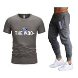 Vlone T Shirts & Pants 2 Piece Set Summer Men'S Short Sleeve T-Shirt Loose Leisure Sports
