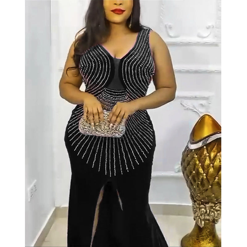 African Dashiki Dress Socialite Slim Fit Slit Dress