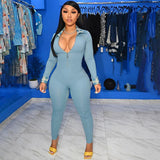 Fall Women's Clothing Fashion Printing Lapel High Waist Hip Lift Casual Sports Fitness Jumpsuit