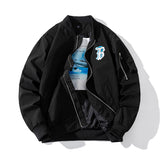 Varsity Jacket Men'S Thin Pilot Jacket Women'S Couple Trendy Youth Street Dance Hip-Hop Baseball Uniform Hooded Jacket