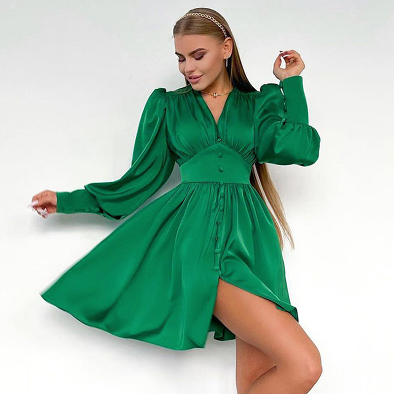 Betty Draper Valentine's Day Dress Women's Spring Clothing Short Dress Satin Vintage Dress