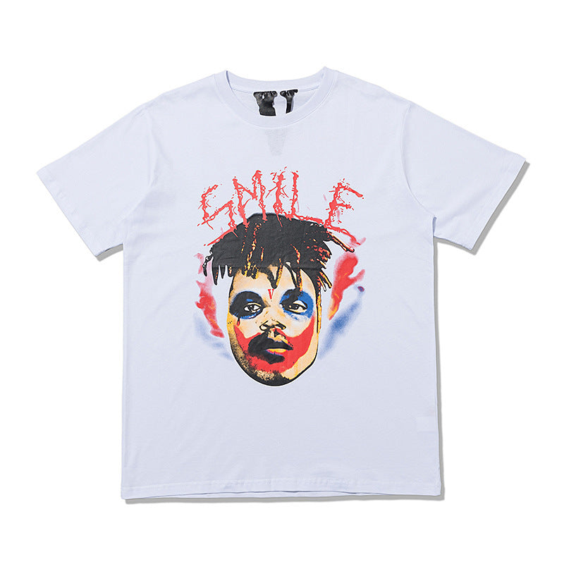 Vlone T Shirt Large V Printed Short-Sleeved T-Shirt Hip Hop Ji