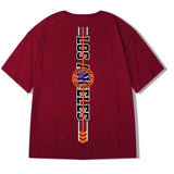 Men T-Shirts Loose Print Half Sleeve Shirt