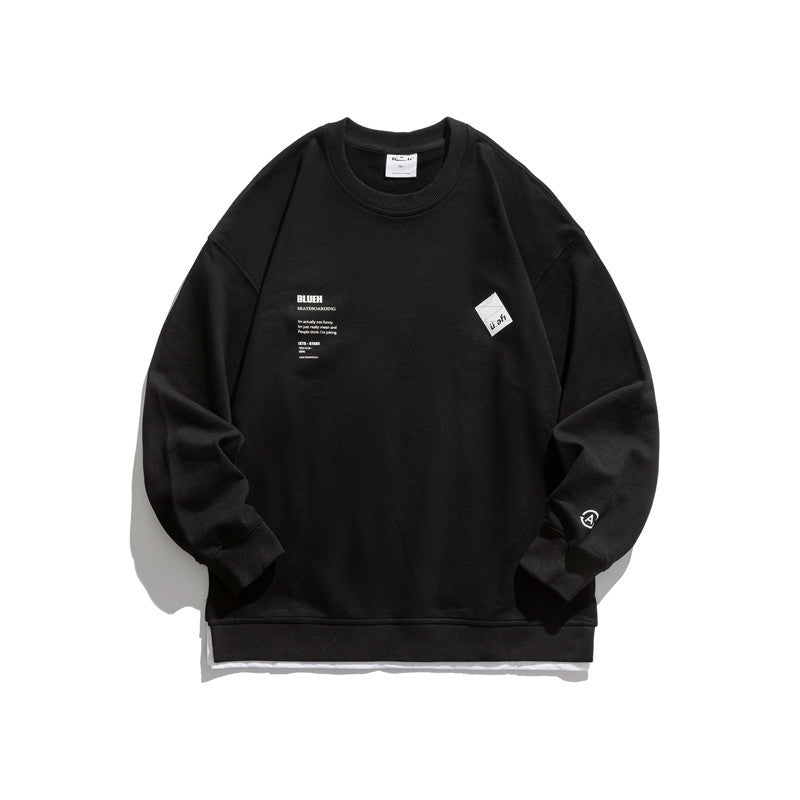 Crew Neck Sweatshirts for Men Men's round Neck Sweater Men's and Women's Loose Casual