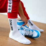 Off White Socks Basketball Socks Men's Thickened Long Tube High-Top Skateboard Trendy Sports Socks