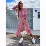 Kendall Jenner Wedding Guest Dress Short Sleeve Printed Fashion Waist-Controlled Split Mid-Length
