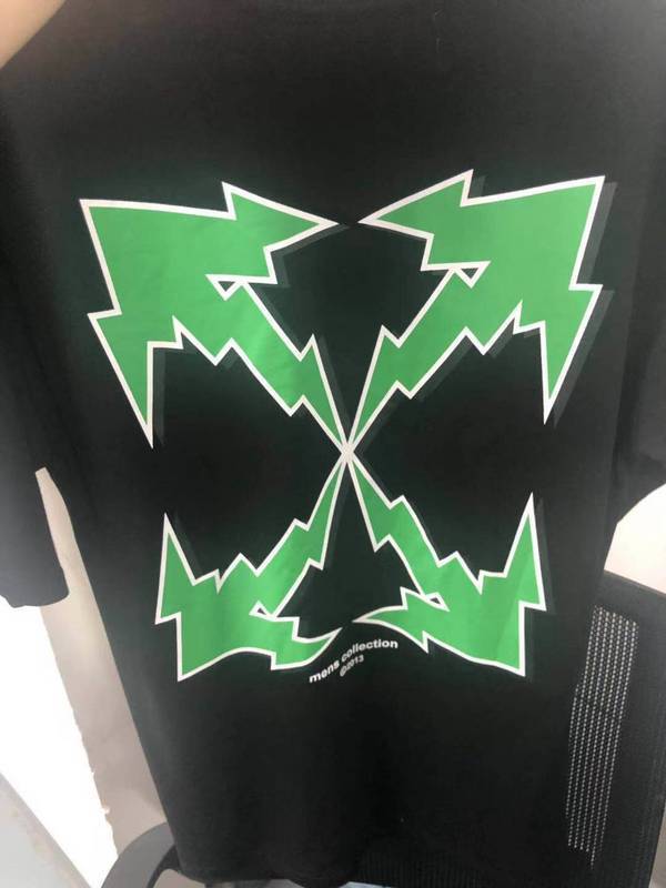 Off White T Shirt Arrow Men'S Short Sleeve Cotton Owt