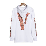 Vlone Hoodie Vloe Autumn And Winter Printed Back Large V Hoodie Casual Hooded Jacket