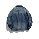 Men Denim Jackets Workwear Denim Jacket Japanese-Style Retro Loose Cardigan