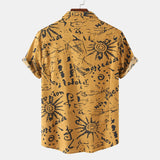 Camp Collar Shirt Short Sleeve Floral Shirt Loose