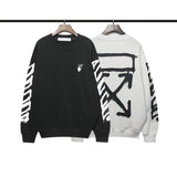 Off White Sweatshirts Autumn And Winter Round Neck Pullover Bottoming Shirt Loose Sweater
