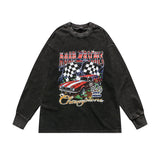 Man Fall Outfits Printed Men's and Women's High Street Sports Long-Sleeved Sweater