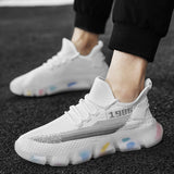 designer Sneaker Shoes Summer Cool Fashion Sports and Leisure Low Top Thick Bottom Breathable Color Sole Men's Shoes
