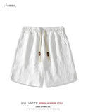 Men White Shorts Summer Wide Retro Casual Casual