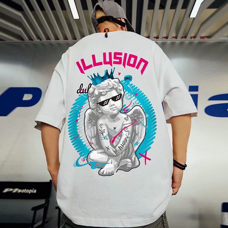 Men T-Shirts Oversize Printed Half Sleeve