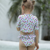 Children Swimsuit Children's Swimsuit European and American Girl's Bikini Half Sleeve