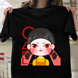 Squid Game Costume Printed Short-Sleeved T-shirt
