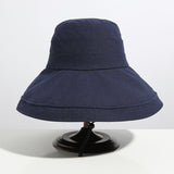 Women Bucket Hat Single-Sided Fisherman Sunshade Solid Color