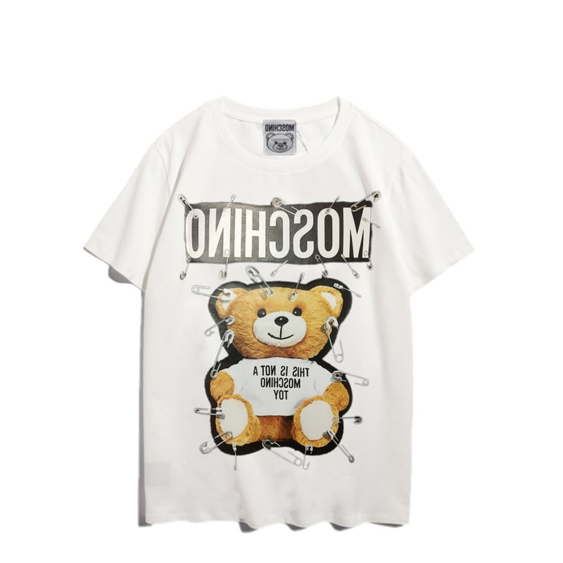 Moschino T Shirt Bear Printed Short-Sleeved T-Shirt Couple Wear