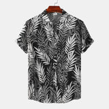 Camp Collar Shirt Printed Short Sleeve Shirt