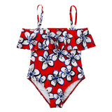 Children Swimsuit Children's Swimsuit Flounced Printed One-Piece Swimsuit