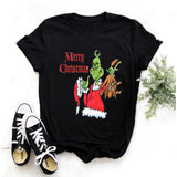Men and Women Grinch Shirt Christmas Grinch Pattern T-shirt