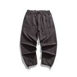 Man Fall Outfis Autumn Solid Color Simple Drawstring Ankle Banded Pants Oversize Sports Trousers Men