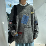 Men's Sweatshirt Fall Winter Men round Neck Sweater Casual Loose Men's Clothing