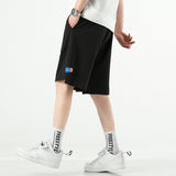 Men White Shorts Summer Sports Fashion Casual Loose Shorts