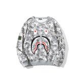 Bathing Ape Sweatshirts Digital Pixels Camouflage Pullover Sweater Men's and Women's round Neck Thin Coat