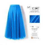 MIDI Mauve Skirt Long Skirt Large Swing Skirt Slimming A- line Skirt Cover Purple Gauze Skirt