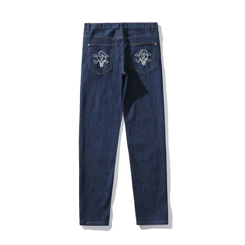 Ice Cream Jean Running Dog Denim Pant Classic Simple Basic Jeans