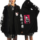 Anime Hoddies Anime Kimetsu No Yaiba Zipper Sweater