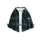 Toddler Boys Sweater Boys' Plaid Shirt Spring/Autumn Clothes