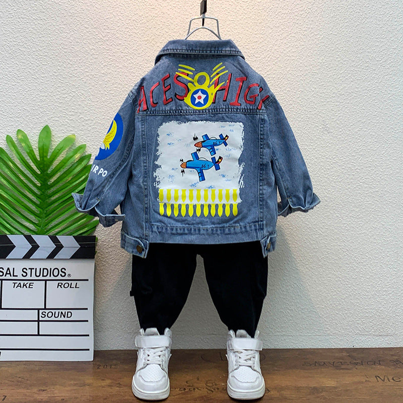 Toddler Boys Jackets Boys' Denim Jacket Spring Autumn
