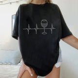 Valentine's Day T Shirts Couples Colorful Reflective Sequins Heart Printing Loose Short Sleeve T-shirt