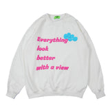 Man Fall Outfits Crew Neck Pullover Sweatshirt Men and Women BF Couple Casual Top
