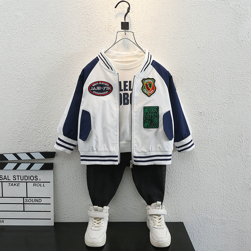 Toddler Boys Jackets Children's Clothing Boys Autumn Clothing Baseball Uniform Jacket