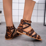 Women Open Toe Sandals Flats Summer Hollowed Leisure Sandals for Women