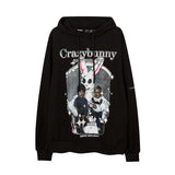 Man Fall Outfits Casual Loose Print Oversize Hooded Pullover