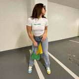 Vintage Y2g Shirts Summer Short-Sleeved Women's Top
