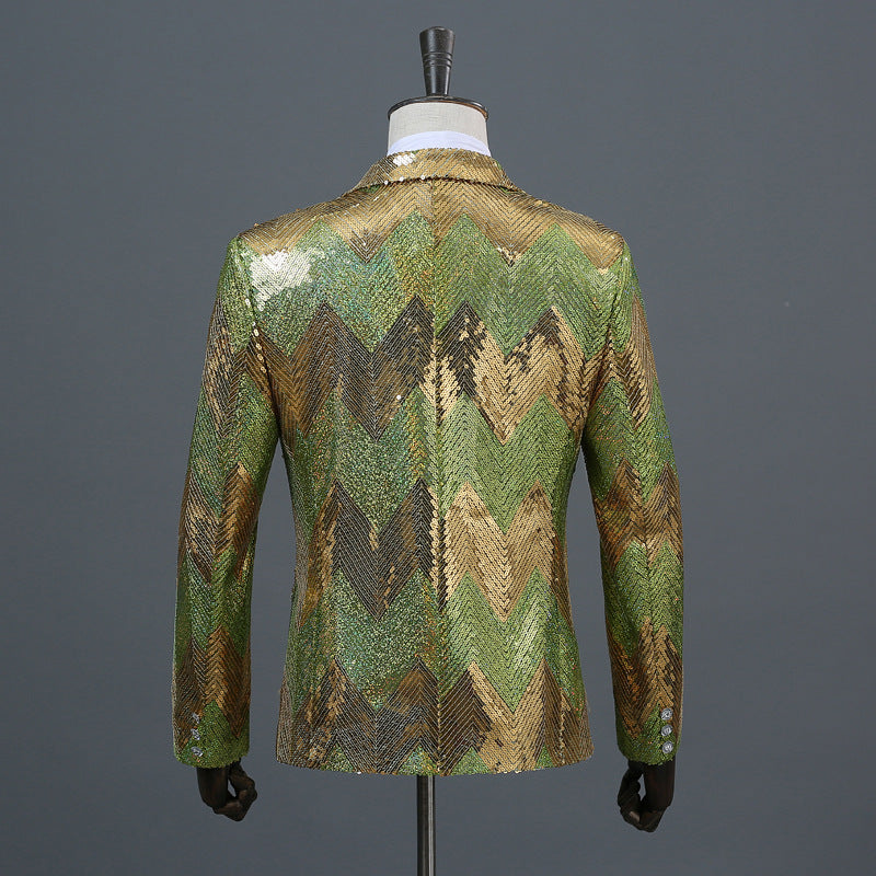 Men Prom Outfits Gradient Sequin Get Bow Tie