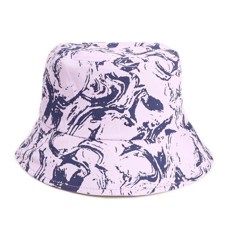 Bucket Hat Fishing Cap Cotton Print Fisherman Hat Printing Summer Outdoor Leisure